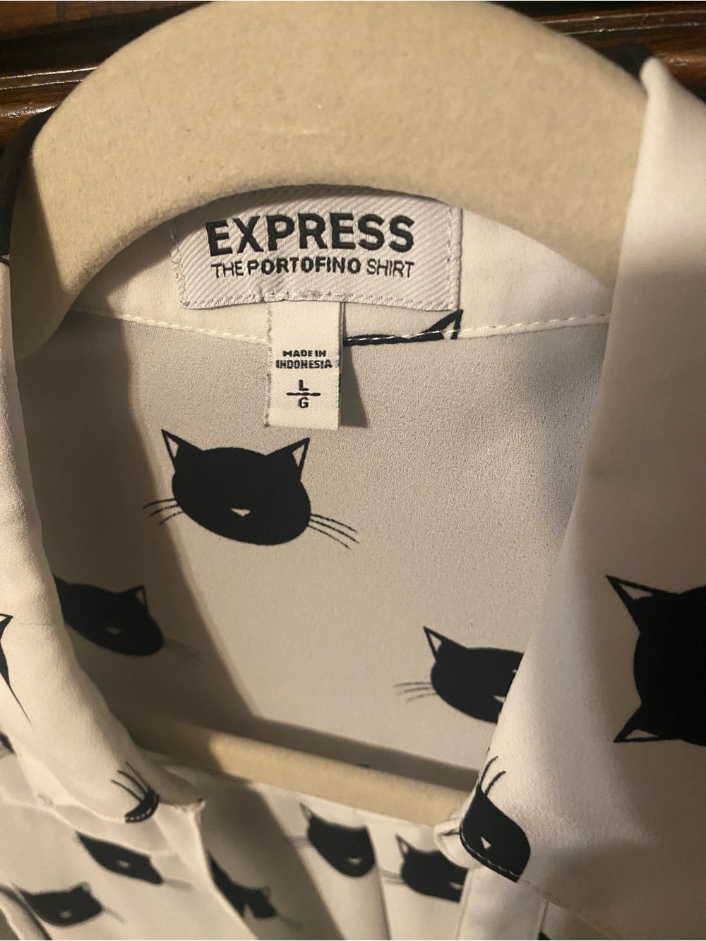Express cat print portofino blouse - Picture 2 of 2